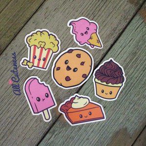 Food Stickers for Laptops / Cute Stickers for Water Bottles, Doors, …